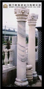 China Juparana Granite Column Granite Roman Pillar China Juparana Granite Column Granite Roman Pillar