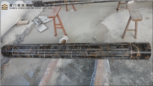 Portoro Gold Marble Column Black Marble Column Portoro Gold Marble Column Black Marble Column