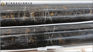 Portoro Gold Marble Column Black Marble Column