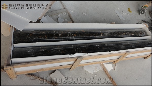 Portoro Gold Marble Column Black Marble Column
