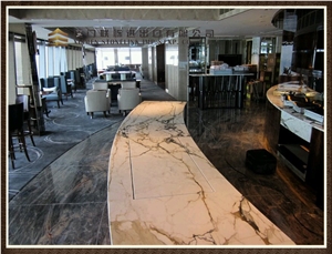 White Marble/Calacatta Bar Top/Reception Desk
