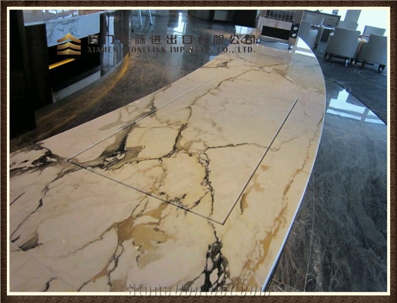 White Marble/Calacatta Bar Top/Reception Desk