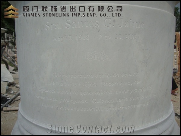 White Marble Roman Carving Column Base Pillar Base