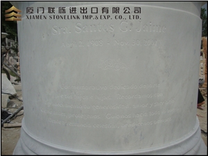 White Marble Roman Carving Column Base Pillar Base