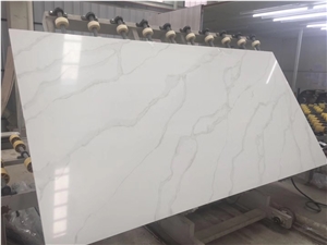 Calacatta White Quartz Slabs, Tiles for Countertops
