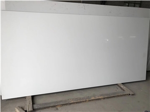 Super & Pure White Quartz Slabs Tiles for Countertop