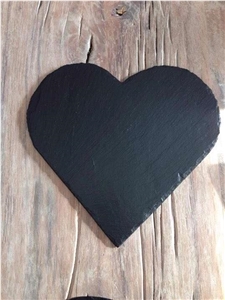 Natural Heart Shape Slate Cheese Cutting Board