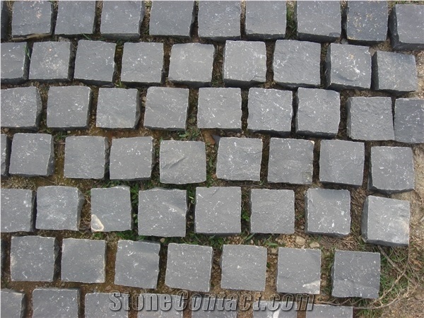 Zhangpu Black Basalt Paver Tile Cube Stone