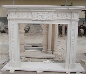 European Design Fireplaces White Marble Fireplaces