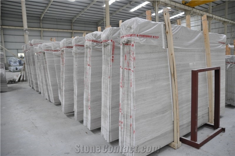 White Wooden Marble Floor Tiles