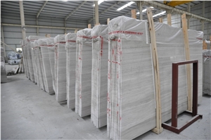 White Wooden Marble Slabs
