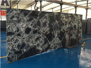 Royal Blue Marble Slab,Cloud Blue Black Marble