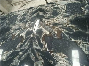 Royal Blue Marble Slab,Cloud Blue Black Marble