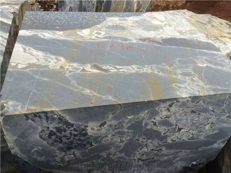 Royal Blue Marble Slab,Cloud Blue Black Marble