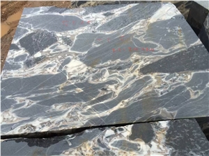 Royal Blue Marble Slab,Cloud Blue Black Marble