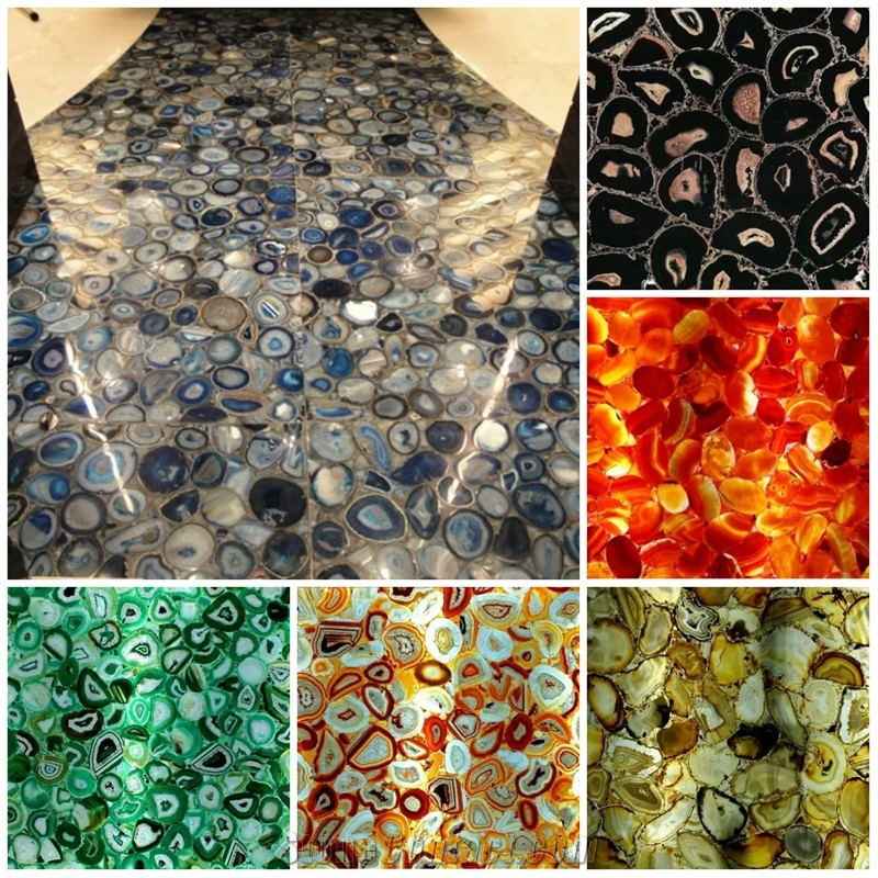 Semiprecious Gemstone Slab,Luxury Agate Stone Tile