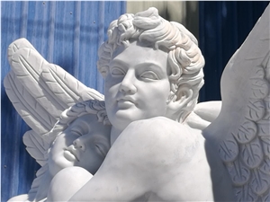 China White Marble Angel Sculptures Garden Statues