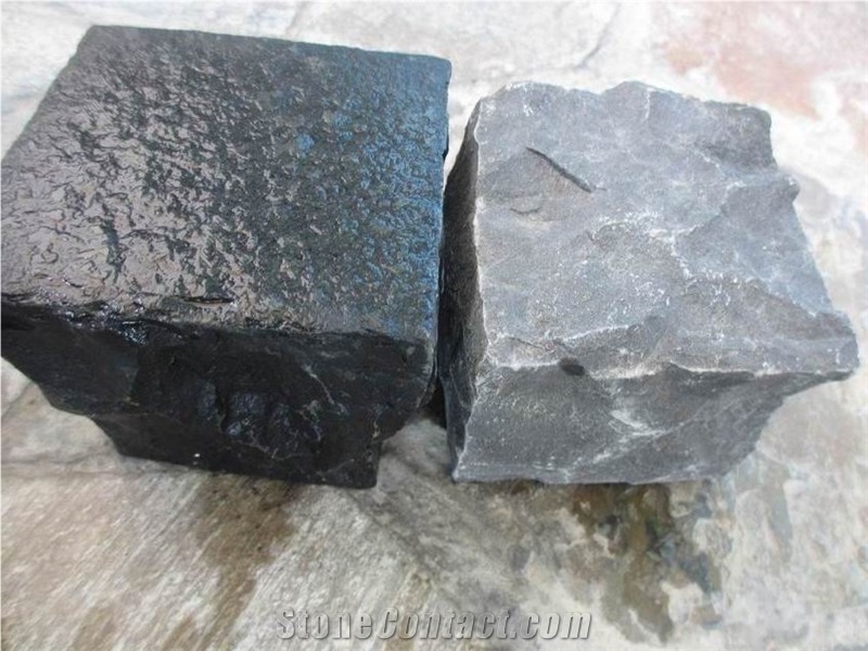Black Basalt Blocks Cobbles Cobblestone Cube Stone