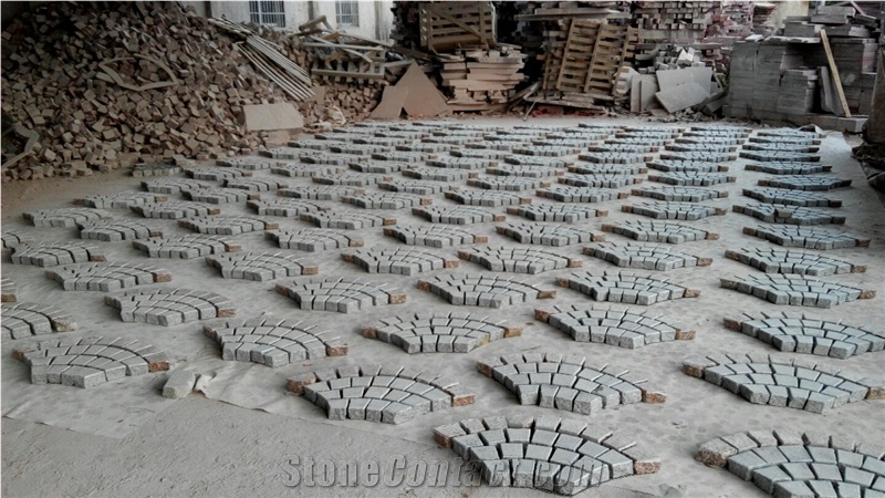 G603 Granite Cobble Pavers Cobblestone Pavement