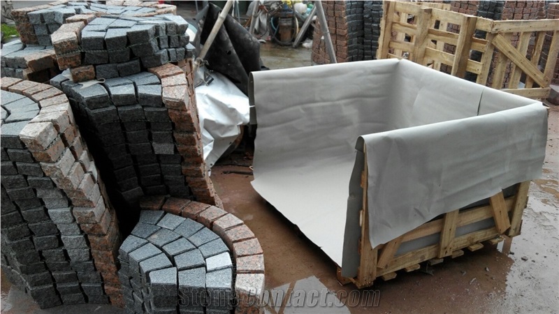 G603 Granite Cobble Pavers Cobblestone Pavement