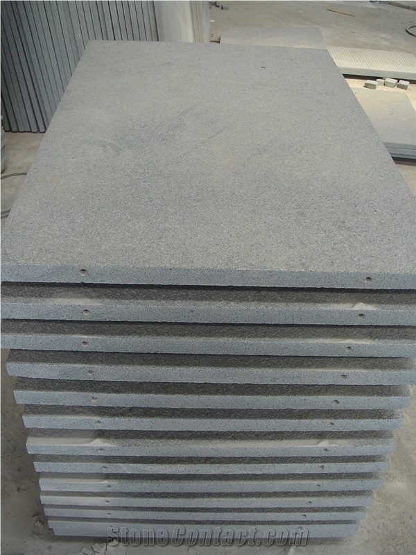 G654 Granite Flamed Flooring Tile Cladding