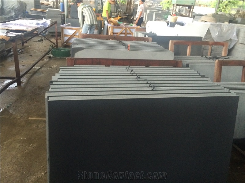 Hainan Black Basalt Honed Tiles Flooring Walling