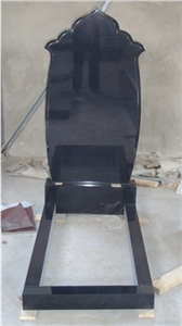 Hebei Black Granite Headstone Tombstone Monument