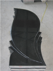 Hebei Black Granite Headstone Tombstone Monument