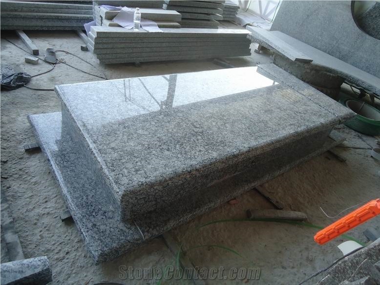 Seawave White Granite Tombstone Monument Headstone
