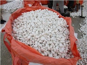 White Pebbles Walkway Pebble Stone River Polish