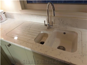 Carrara Quartz Kitchen Tops, Marble Quartz Tops