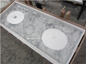 Bianco Carrara White Marble Vanity Top