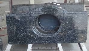 Blue Pearl Bathroom Vanity Top with Sinkhole Cut