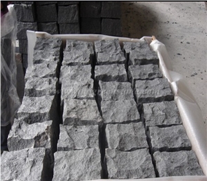 Chinese G684 Basalt Cubes Paving Stone Natural