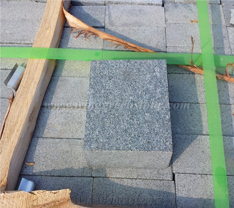 G654 Granite Paving Stone, Dark Grey, Winggreen