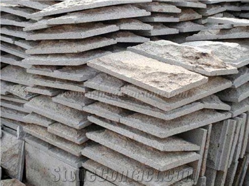 G682 Mushroom Stone, Yellow Mushroom, Winggreen