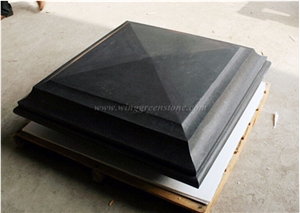 G684 Black Granite Pier Caps Pillar Caps Honed