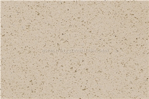 Glaze Gold Quartz Slabs Beige Artificial Stone