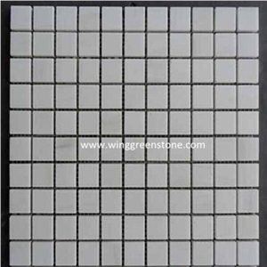 Hexagon/Rectangular Mosaic White Marble Tile
