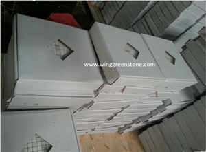 Hexagon/Rectangular Mosaic White Marble Tile