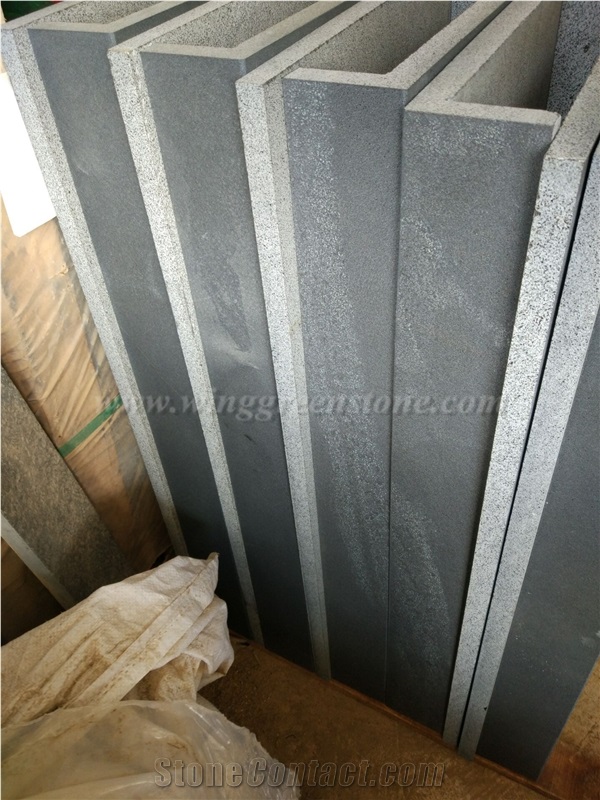 L Shape Black Basalt Steps, Winggreen