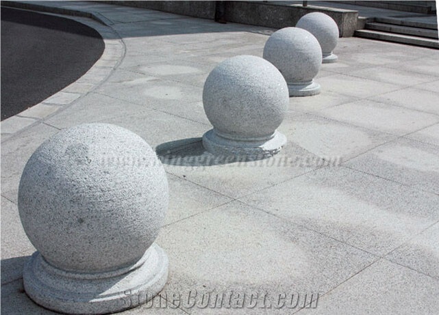 Light Grey Granite Parking Stone, Road Bollard
