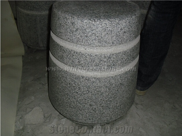 Light Grey Granite Parking Stone, Road Bollard
