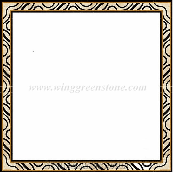 Rectangle Marble Waterjet Border Flooring