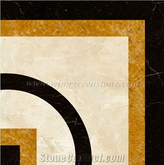 Rectangle Marble Waterjet Border Flooring