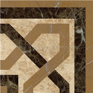 Rectangle Marble Waterjet Border Flooring
