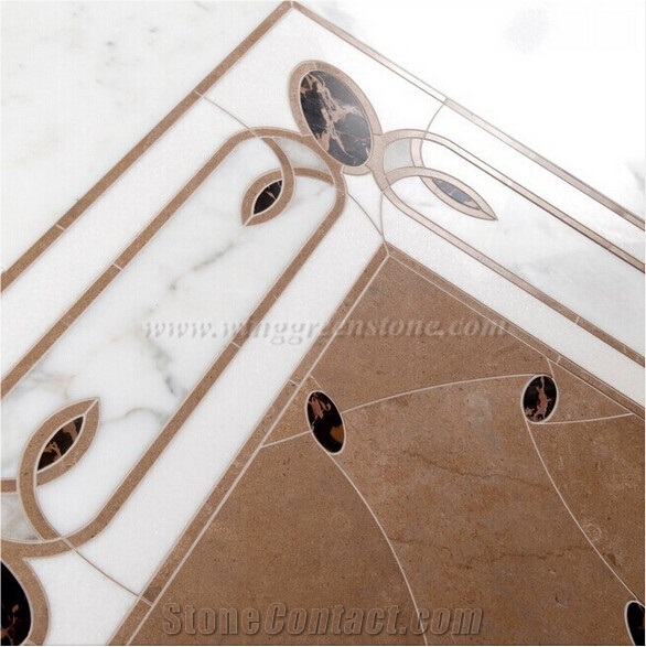Rectangle Marble Waterjet Border Flooring