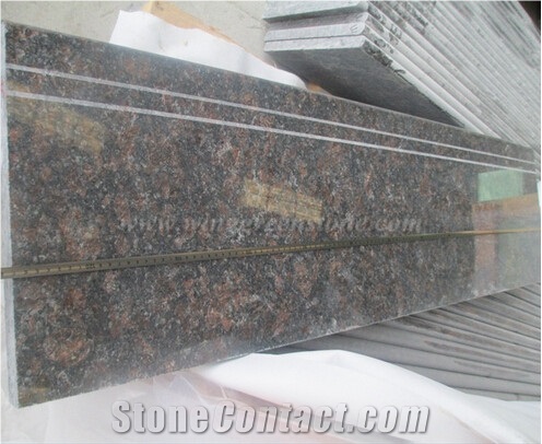 Tan Brown Granite Stair with Groove