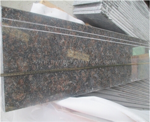 Tan Brown Granite Stair with Groove