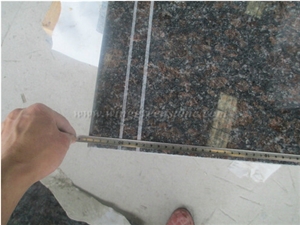 Tan Brown Granite Stair with Groove
